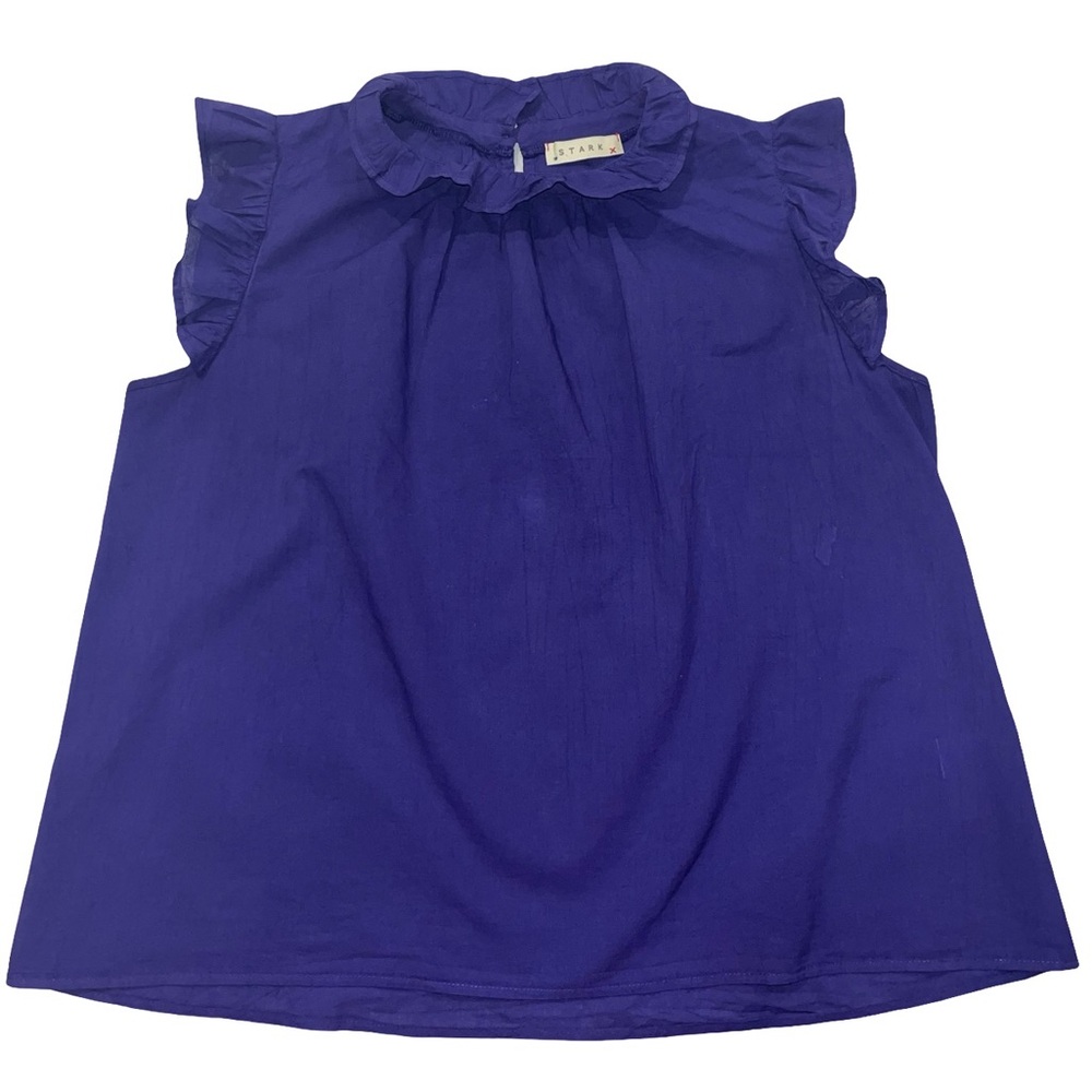 STARK X Ruffle Sleeve Purple Blouse Small EUC